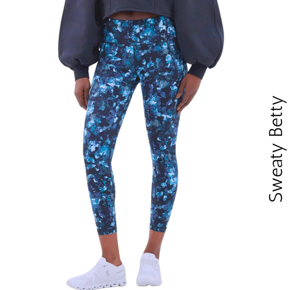 Sweaty Betty NWT Zero Gravity Leggings 7/8 Length Abstract Floral Print XXS - Picture 1 of 12